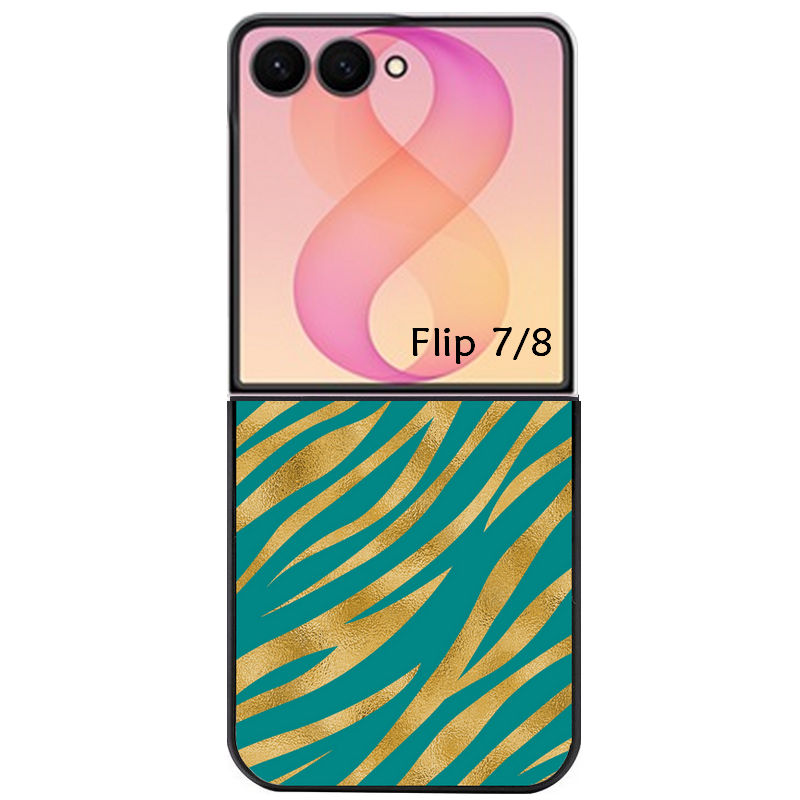Coque pour Z FLIP 6 7 8 zebre vert