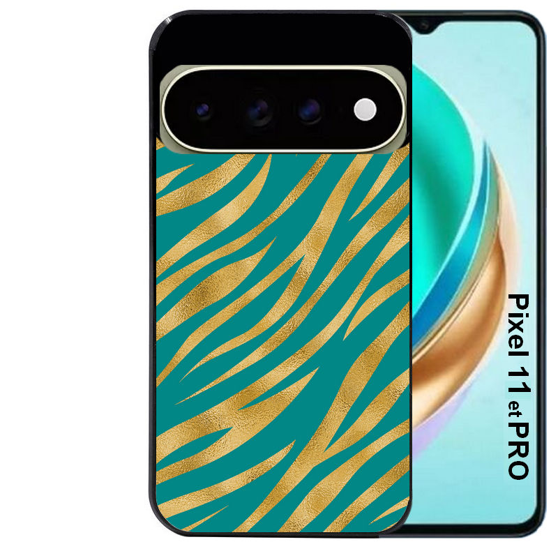 Coque pour Pixel 10 / 11 / PRO / XL zebre vert
