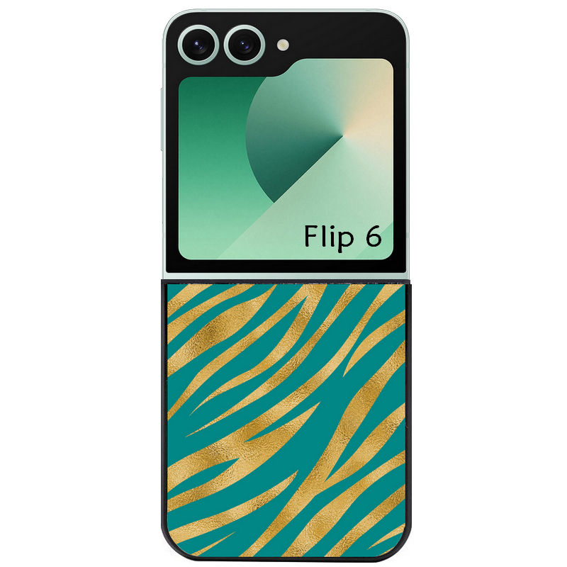 Coque pour Z FLIP 6 7 8 zebre vert