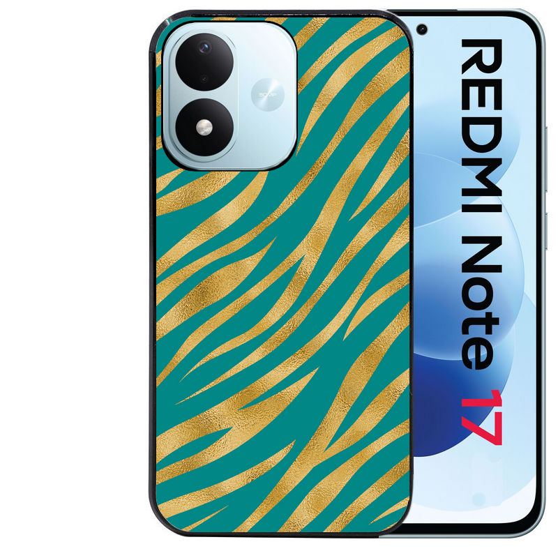 Coque pour Redmi Note 17 et PRO 4G 5G Max zebre vert