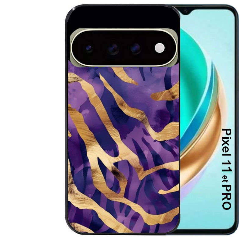 Coque pour Pixel 10 / 11 / PRO / XL zebre violet