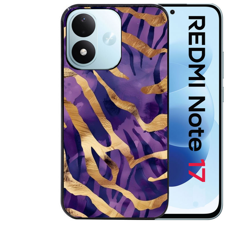 Coque pour Redmi Note 17 et PRO 4G 5G Max zebre violet