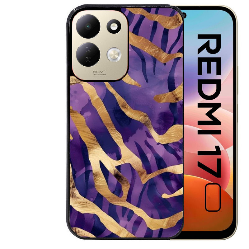 Coque pour Redmi 17 et 17C 4G 5G zebre violet