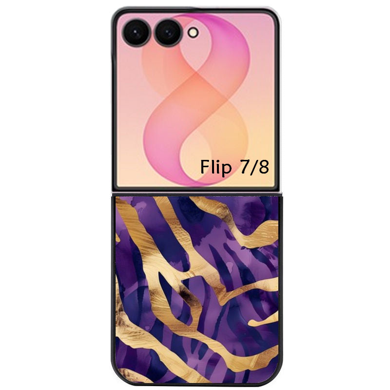 Coque pour Z FLIP 6 7 8 zebre violet