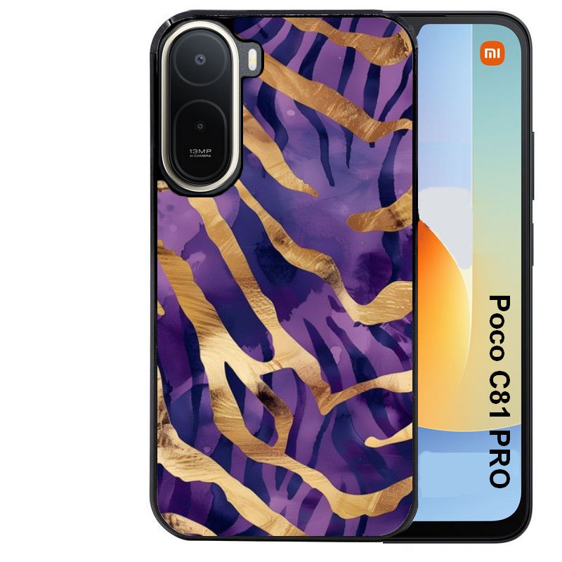 Coque pour POCO C81 PRO zebre violet
