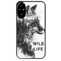 Coque noire taperso pour Honor 200 et Lite Pro Smart avec motif renard fox wild protection antichoc personnalisée