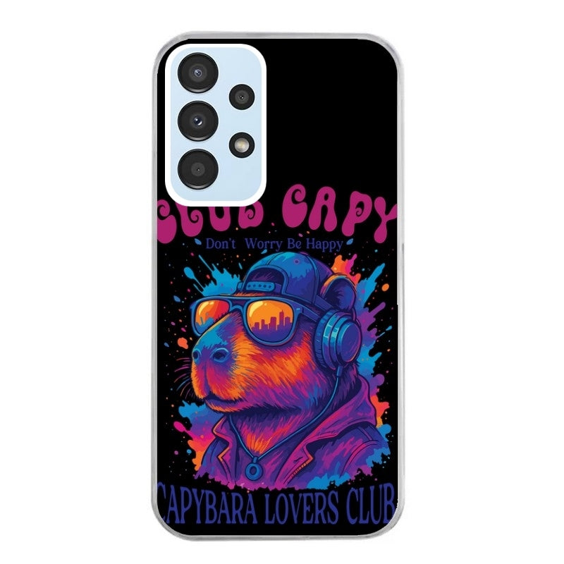 Coque taperso pour Galaxy A13 4G et 5G A23 A53 avec motif capybara club protection antichoc personnalisée
