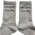 Chaussettes paillettes argent motif maman fille
