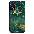 Coque noire taperso pour OPPO A16 et A16S avec motif lune et astro protection antichoc personnalisée