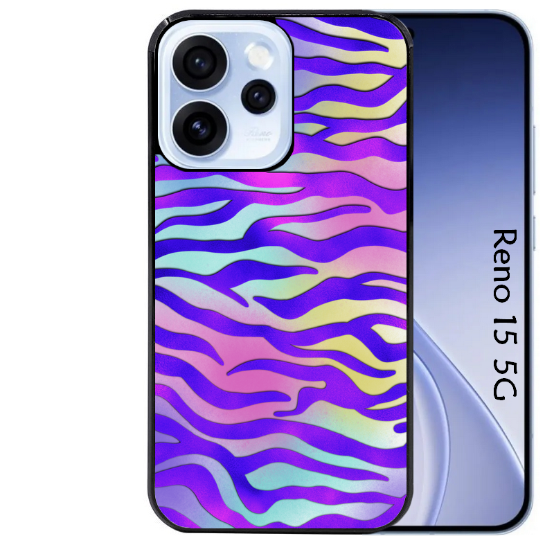 Coque noire taperso pour OPPO Reno 15 et F FS 5G avec motif zebre color protection antichoc personnalisée
