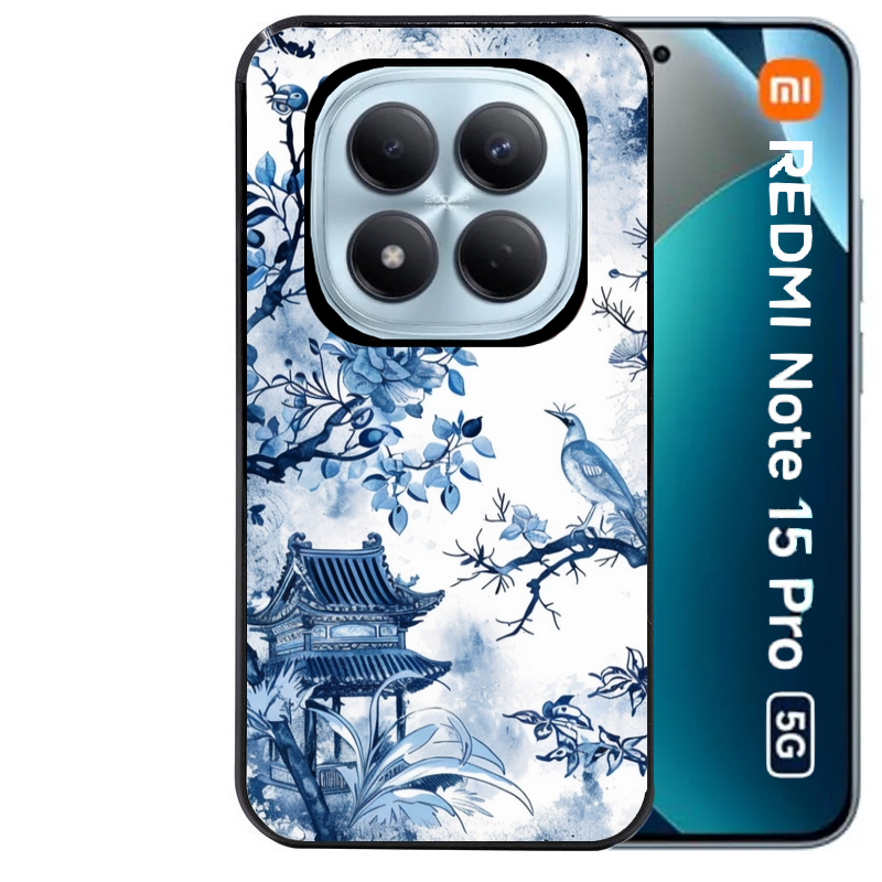 Coque noire taperso pour Redmi Note 15 et PRO PLUS 4G 5G avec motif japan art protection antichoc personnalisée