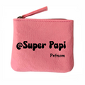 Porte monnaie personnalisé super papi en feutrine en feutrine