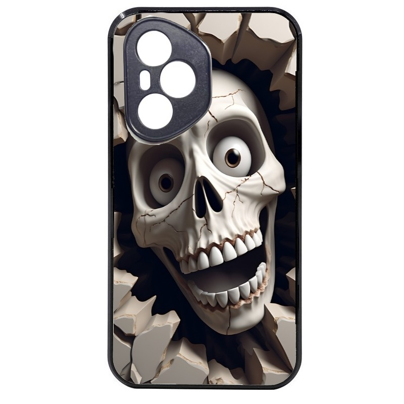 Coque noire taperso pour Honor 400 et Lite Pro Smart avec motif tete de mort smile protection antichoc personnalisée