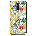 Coque noire taperso pour OPPO Reno 2 et 2Z avec motif jungle et fleur hibiscus protection antichoc personnalisée