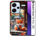 Coque noire taperso pour Redmi Note 13 PRO PLUS 5G avec motif renard et fox anime protection antichoc personnalisée