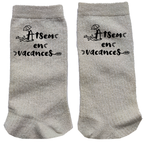 Chaussettes paillettes crème motif atsem en vacances