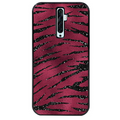 Coque noire taperso pour OPPO Reno 2 et 2Z avec motif zebre grenat protection antichoc personnalisée