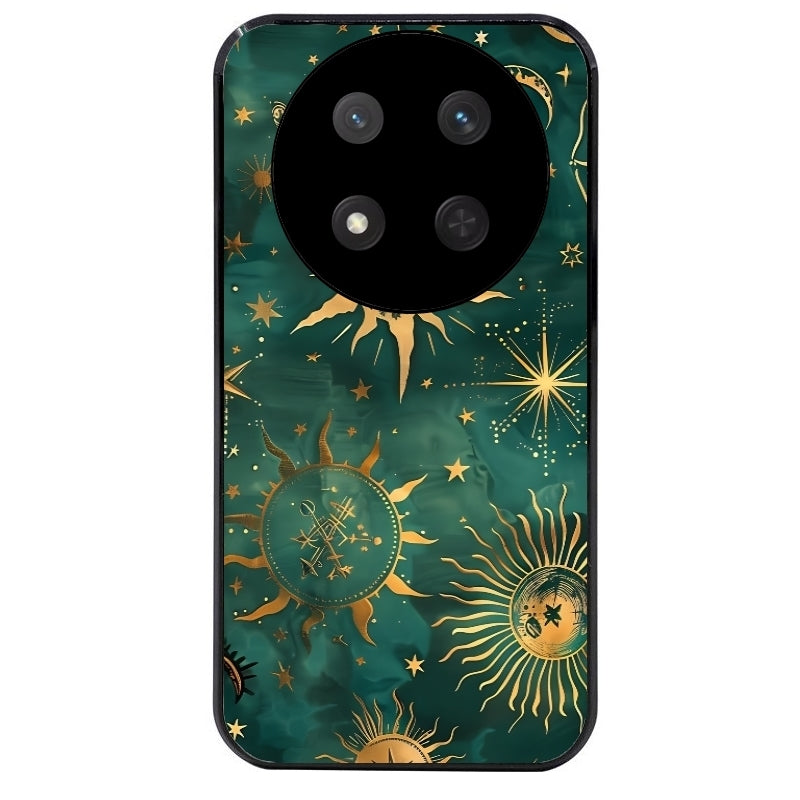 Coque noire taperso pour Magic 7 LITE et PRO avec motif lune et astro protection antichoc personnalisée